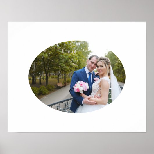 Poster Forme de mariage ovale horizontale Photo (Devant)