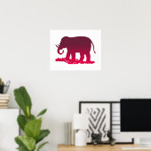 Poster Forme d'éléphant (Bureau à domicile)