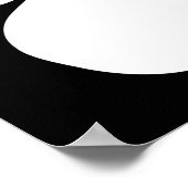 Poster Forme d'empreinte de patte de chat blanc (Coin)