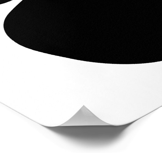 Poster Forme Empreinte de patte de chat noir (Coin)