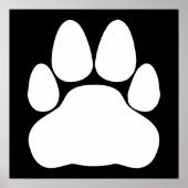 Poster Forme Empreinte de patte de chats blancs (Devant)