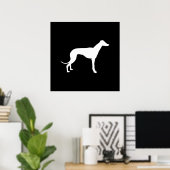 Poster Forme noire et blanche de Greyhound (Bureau à domicile)