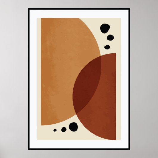 Poster Forme organique abstraite (Devant)