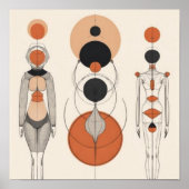 Poster Forme sacrée – Géométrie féminine moderne V (Devant)