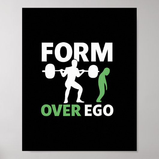 Poster Forme Sur Ego Gym Poids Bodybuilding Conception (Devant)