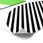 Poster Forme Verte Et Noire Sur Arrière - plan Blanc Abst (Coin)