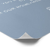 Poster Formel minimal Dusty Blue Mariage Honeymoon Fund (Coin)