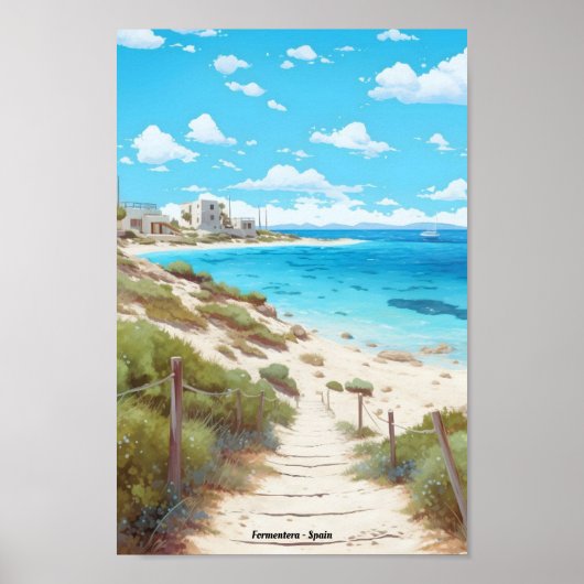 Poster Formentera Espagne Voyage (Devant)