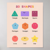 Poster Formes 2D Cute Éducation scolaire (Devant)