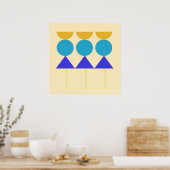 Poster formes abstraites art (Cuisine)