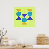 Poster formes abstraites art (Cuisine)