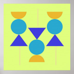 Poster formes abstraites art