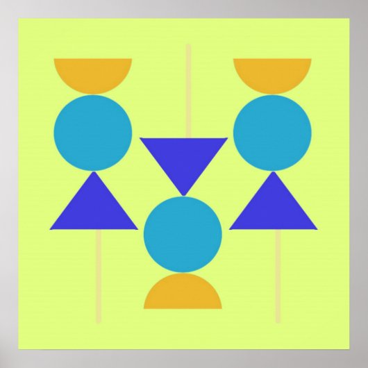 Poster formes abstraites art (Devant)