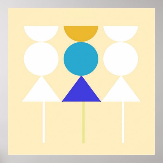 Poster formes abstraites art (Devant)