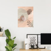 Poster Formes Abstraites Boho Style Foliage Conception fe (Bureau à domicile)