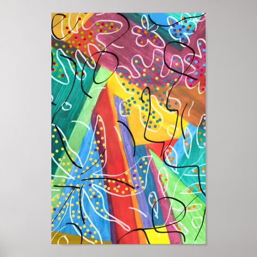 Poster Formes Abstraites colorées - Art Vibrant (Devant)