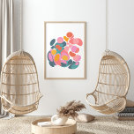 Poster Formes Abstraites colorées en rose Turquoise et ja<br><div class="desc">Les formes géométriques modernes collent des cercles abstraits dans une palette de couleurs vives de bleu,  rouge,  rose et jaune.</div>