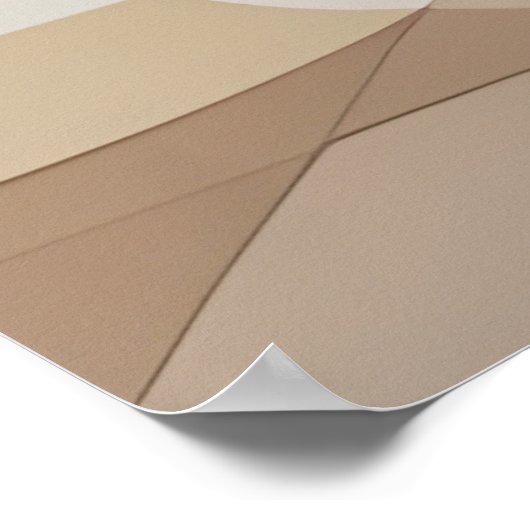 Poster Formes Abstraites dynamiques beige (Coin)