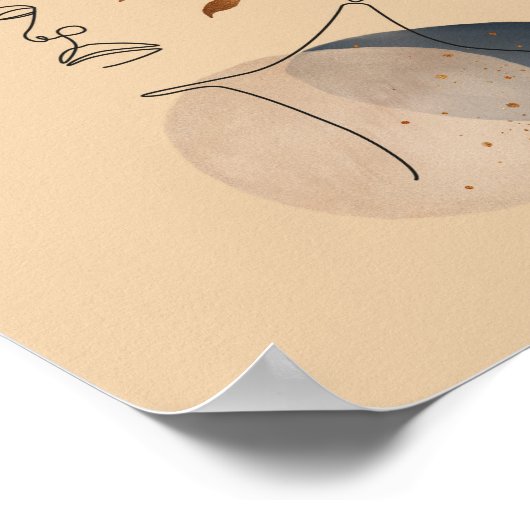 Poster Formes Abstraites et face d'art en ligne (Coin)