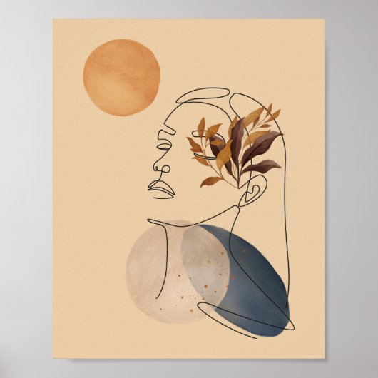 Poster Formes Abstraites et face d'art en ligne (Devant)