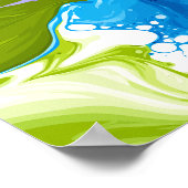 Poster Formes abstraites fluides se formant en vagues de (Coin)