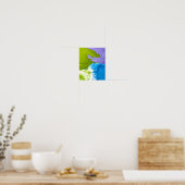 Poster Formes abstraites fluides se formant en vagues de (Cuisine)