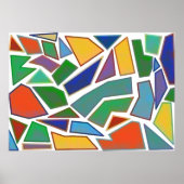 POSTER FORMES ABSTRAITES GÉOMÉTRIQUES COLORÉES ART (Devant)