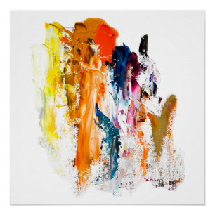Poster Formes Abstraites Nées de la Palette d'un Artiste