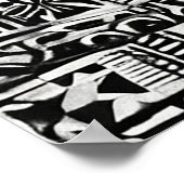 Poster Formes abstraites noir et blanc (Coin)