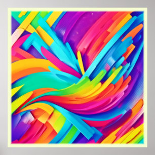 Poster Formes Abstraites vives