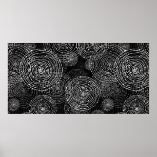 Poster formes arrondies en noir et blanc