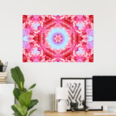 Poster formes arrondies mandala kaléidoscope Abstraites (Bureau à domicile)