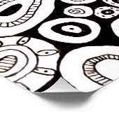 Poster Formes Blobby Aléatoires d'Art Abstrait (Coin)