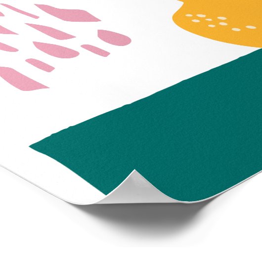 Poster Formes botaniques Abstraites (Coin)