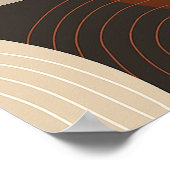 Poster Formes circulaires avec lignes avec espace de text (Coin)