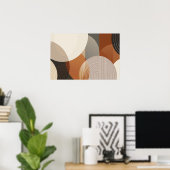 Poster Formes circulaires avec lignes avec espace de text (Bureau à domicile)