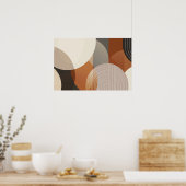 Poster Formes circulaires avec lignes avec espace de text (Cuisine)