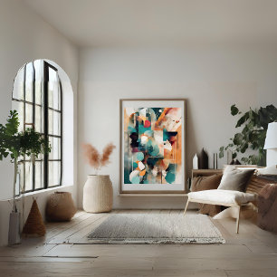 Poster Formes Colorées Abstraites Modernes