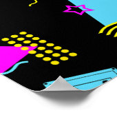 POSTER FORMES COLORÉES BANDE RÉTRO (Coin)