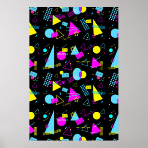 POSTER FORMES COLORÉES BANDE RÉTRO