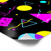 POSTER FORMES COLORÉES DE BANDE RETRO (Coin)