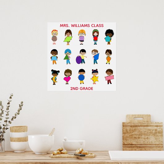 Poster Formes d'affiche de classe et d'enseignant (Cuisine)