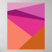 Poster Formes de bloc de couleur géométrique en Magenta v (Devant)