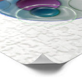 Poster Formes de cercle dimensionnel multicolores (Coin)