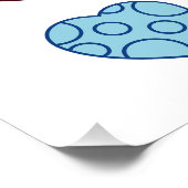 Poster Formes de coeur colorées. (Coin)