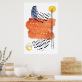 Poster Formes de conception géométrique Abstraites modern (Cuisine)