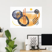 Poster Formes de conception géométrique Abstraites modern (Bureau à domicile)