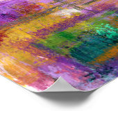 Poster Formes de peinture expressionniste abstraite Marqu (Coin)