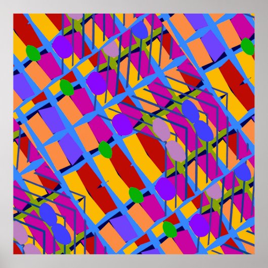 Poster Formes de style Matisse Abstrait, (Devant)