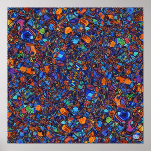 Poster Formes de verrouillage coloré (Devant)